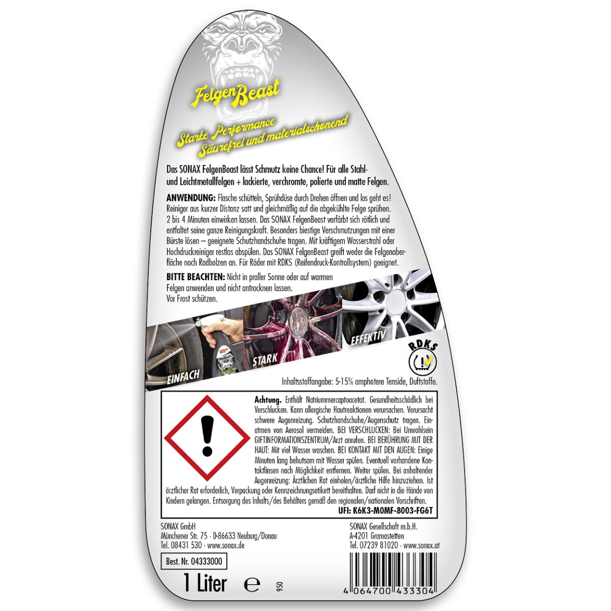 SONAX FelgenBeast Felgenreiniger 1L