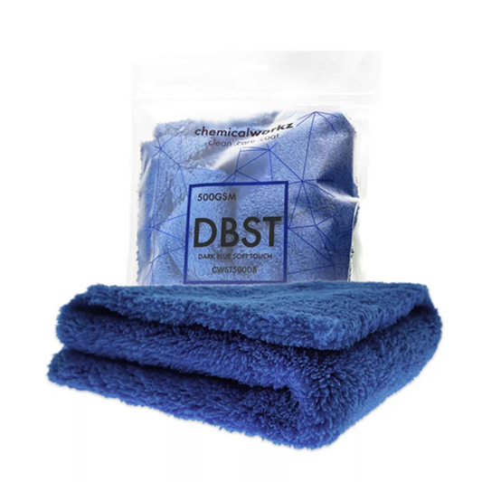 ChemicalWorkz Dark Blue Edgeless Soft Touch Premium Poliertuch 500gsm 40×40 dunkelblau